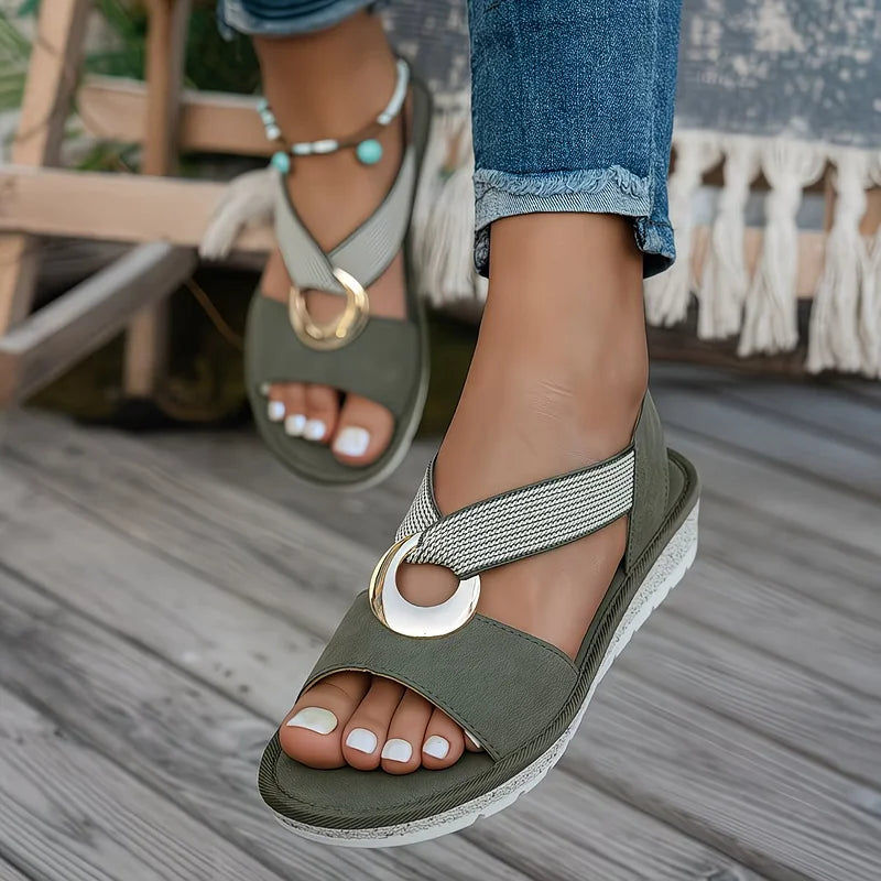 ALMARA™ | Sandales à boucle métallique
