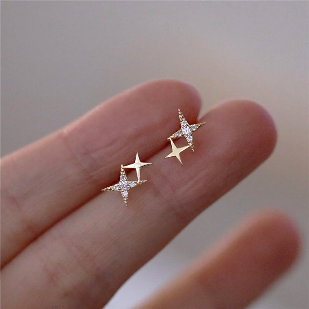 Manuela – Boucles d’oreilles étoile scintillante