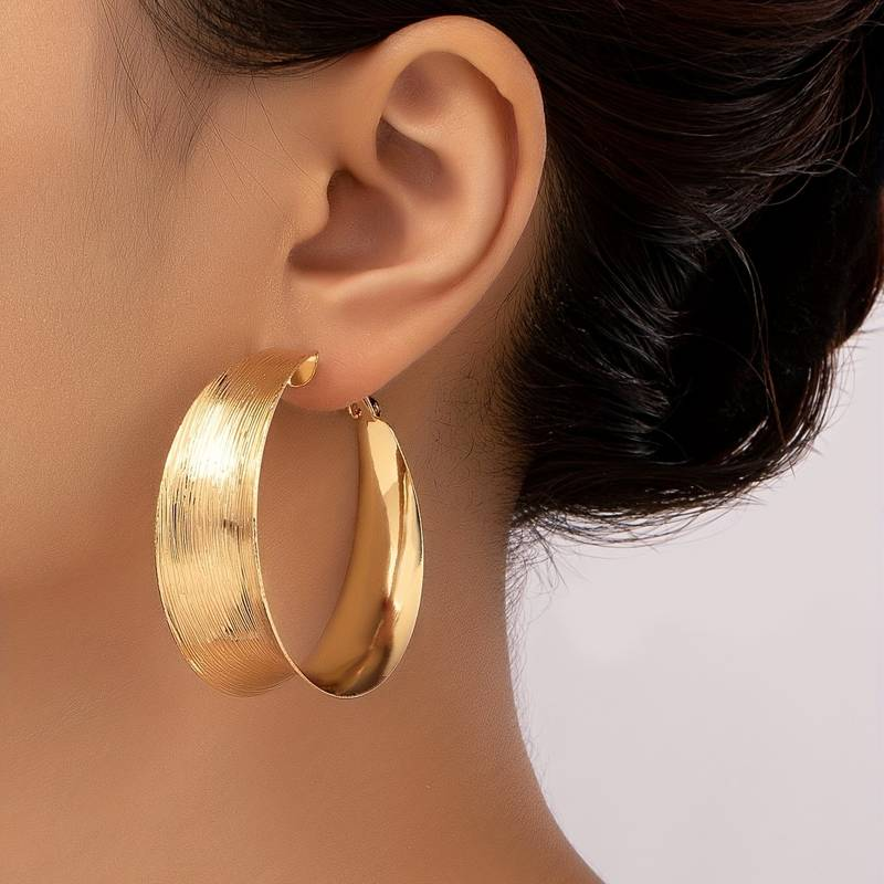 Boucles d'oreilles créoles vintage en or