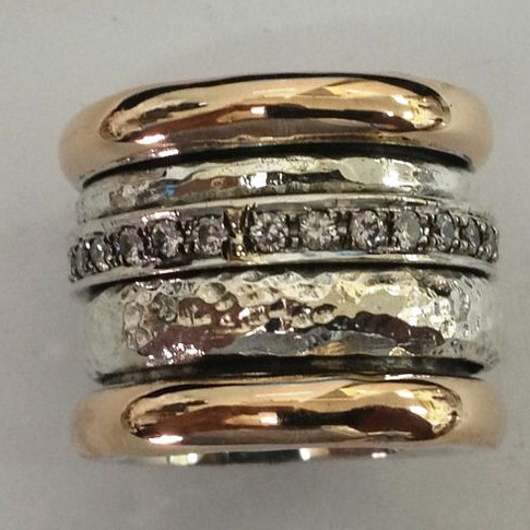 Yolanda - Bague vintage à finition martelée