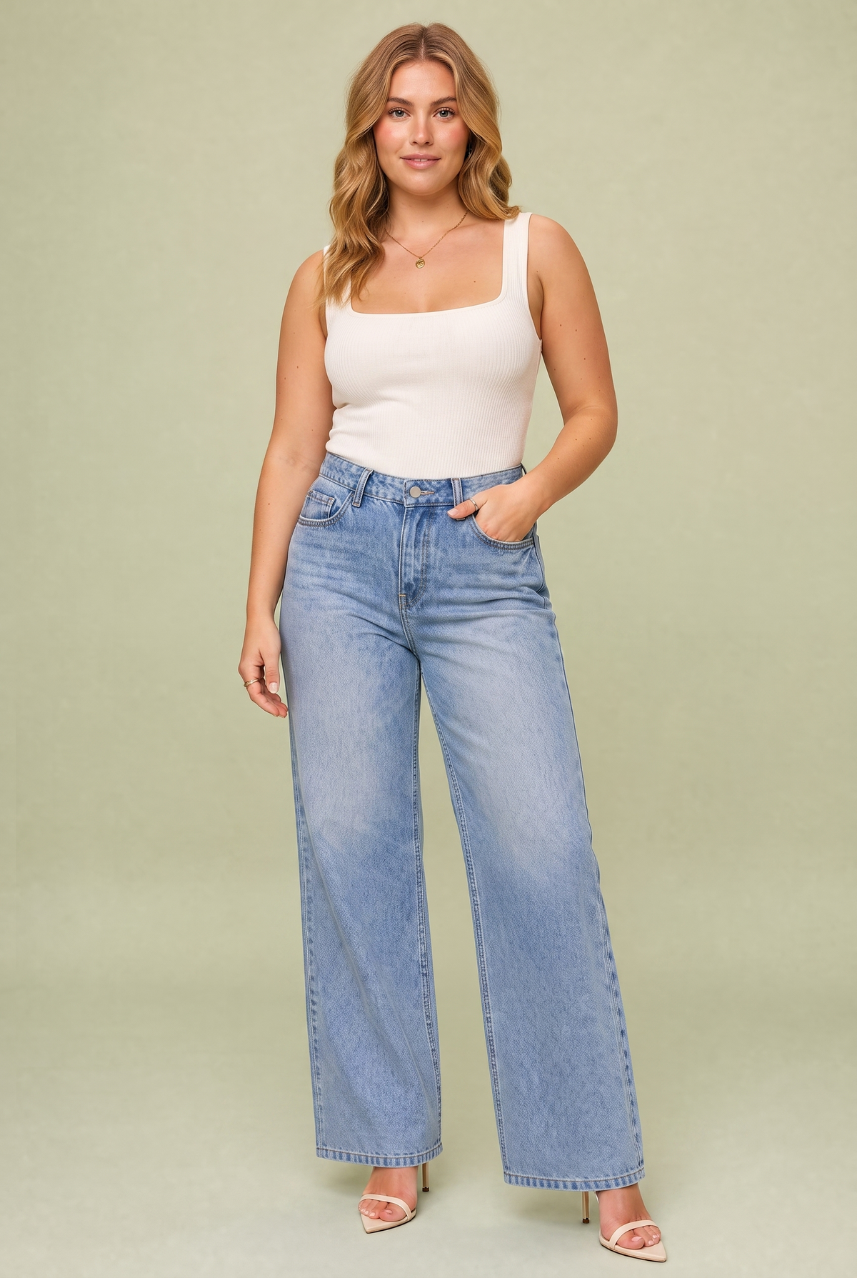 Ilona | Jean large allure rétro