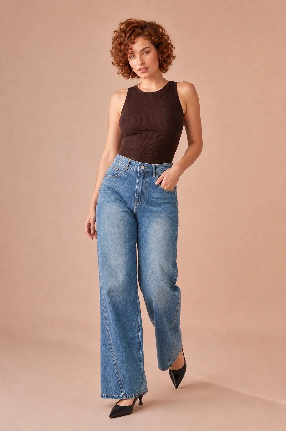 Iris | Jean ample jambe droite