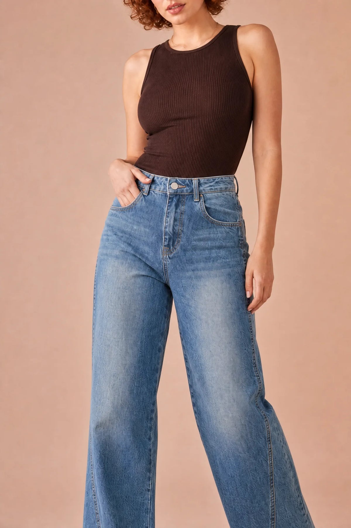 Iris | Jean ample jambe droite