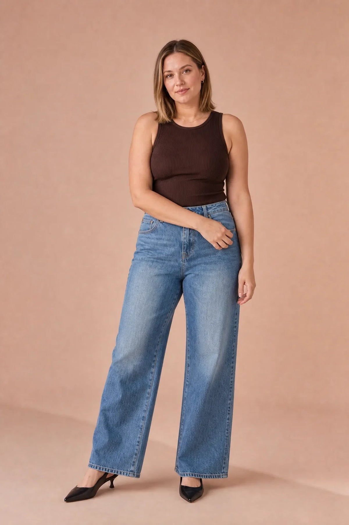 Iris | Jean ample jambe droite