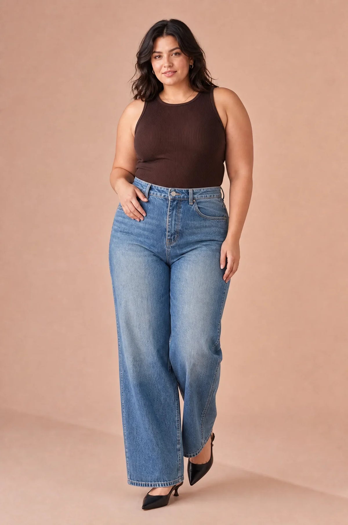 Iris | Jean ample jambe droite