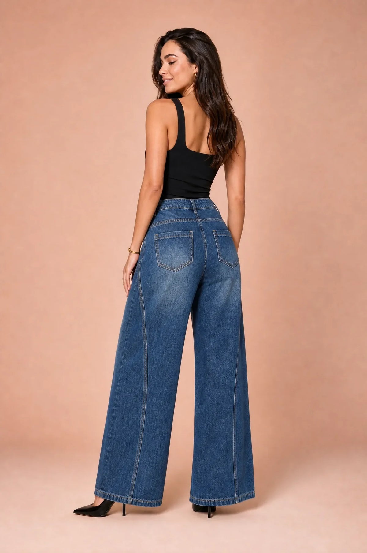 Irène | Jean taille haute jambe large