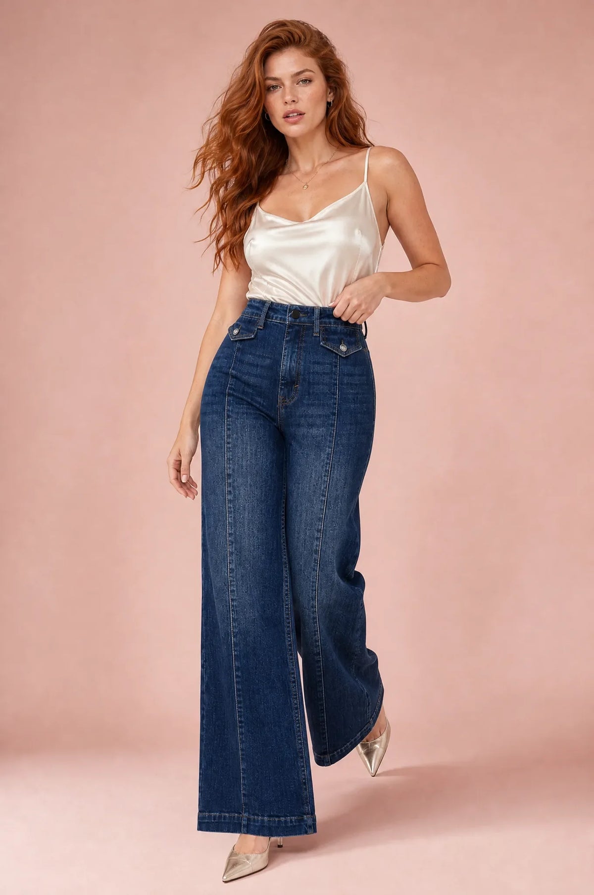 Isaure | Jean taille haute coupe large