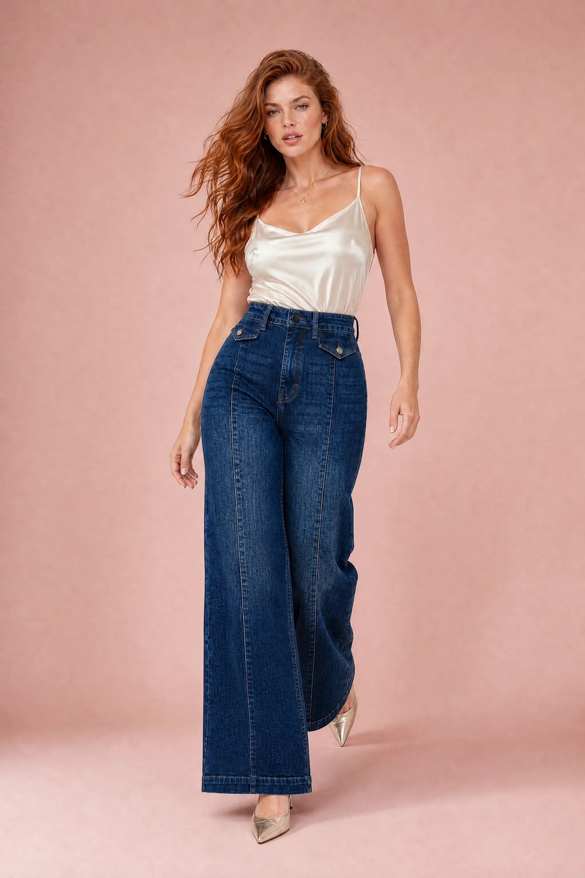 Isaure | Jean taille haute coupe large