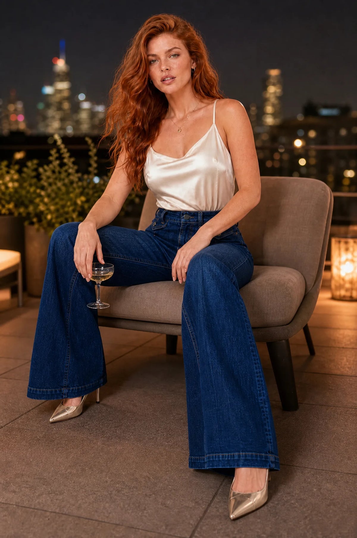 Isaure | Jean taille haute coupe large
