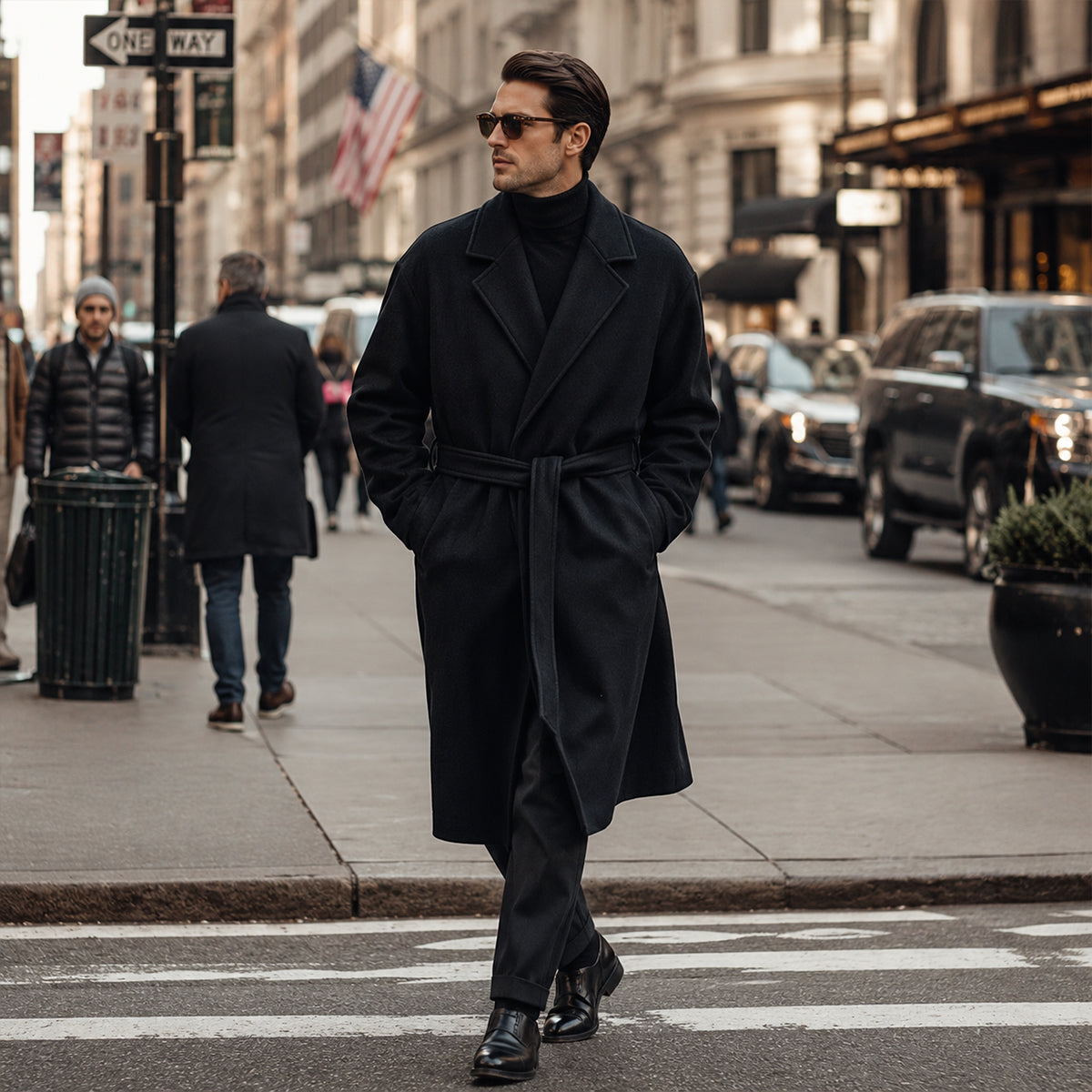 Antonin | Manteau portefeuille ceinturé
