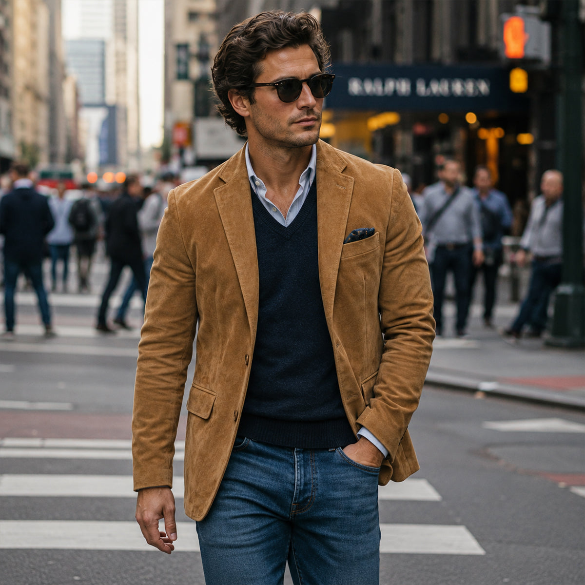 César | Blazer aspect suédine