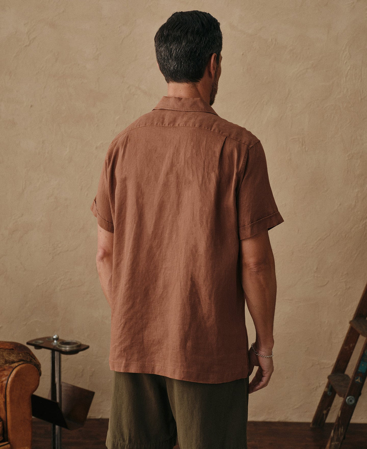 Erwan | Chemisette en lin col italien