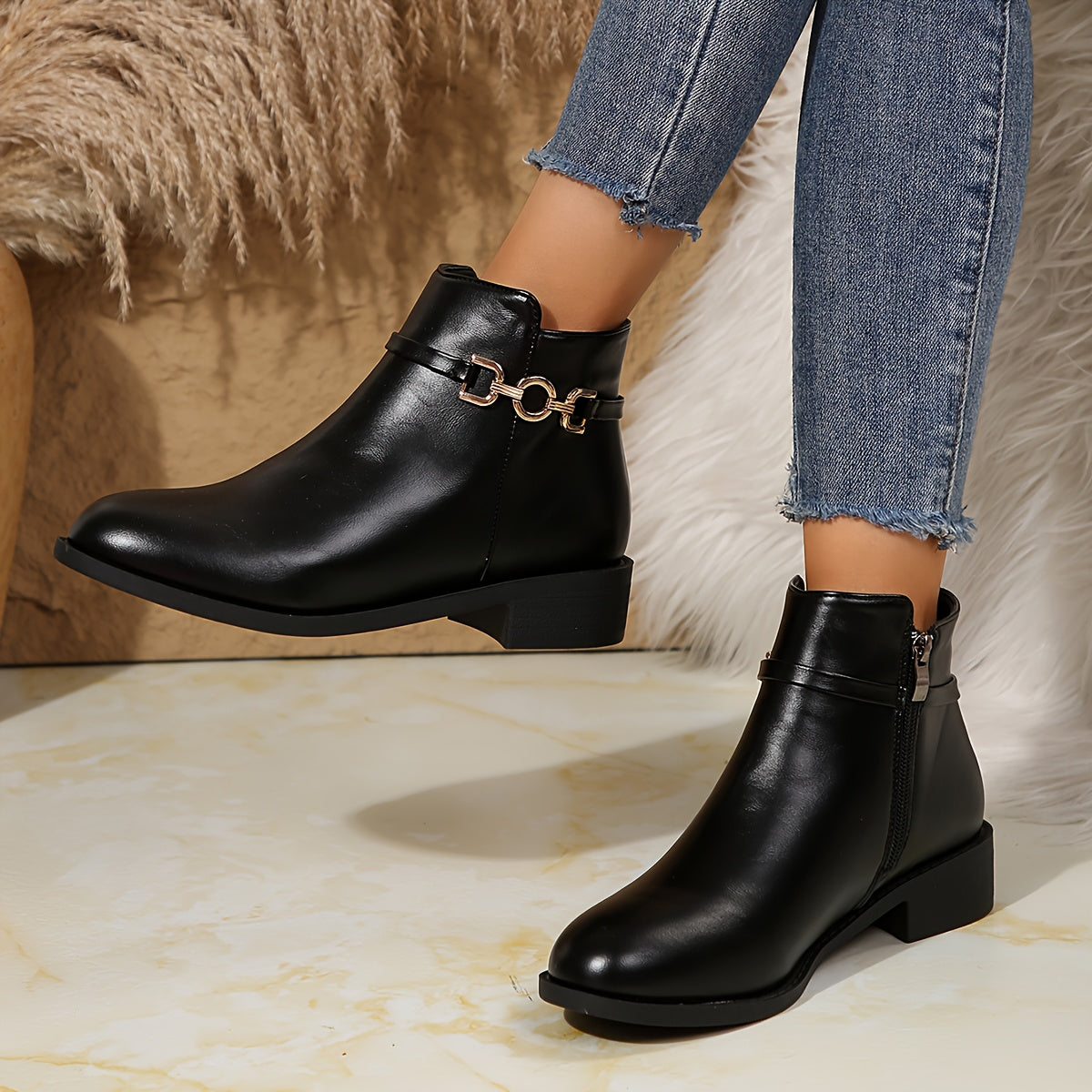 Pomeline | Bottines à chaîne décorative