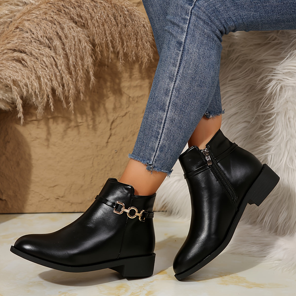 Pomeline | Bottines à chaîne décorative