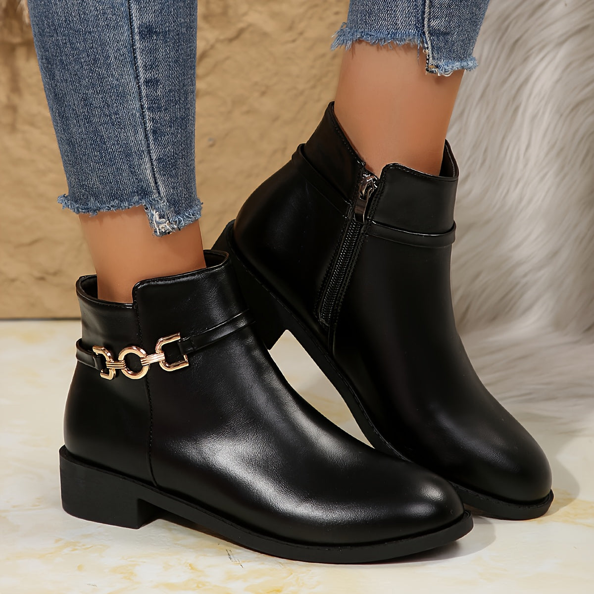 Pomeline | Bottines à chaîne décorative