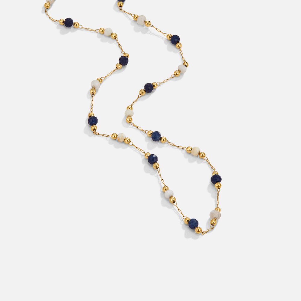 Collier superposé avec pierres