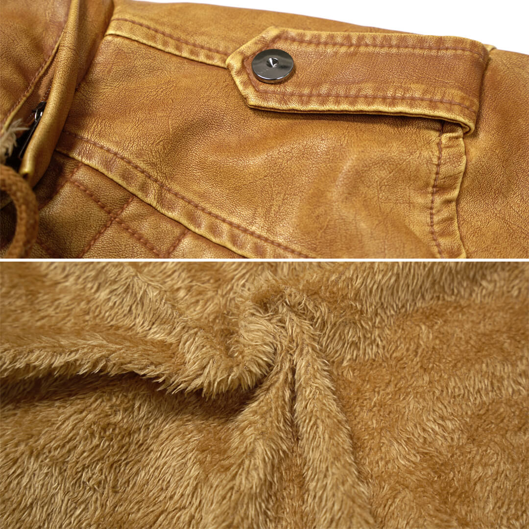 Lucien | Veste effet cuir à capuche