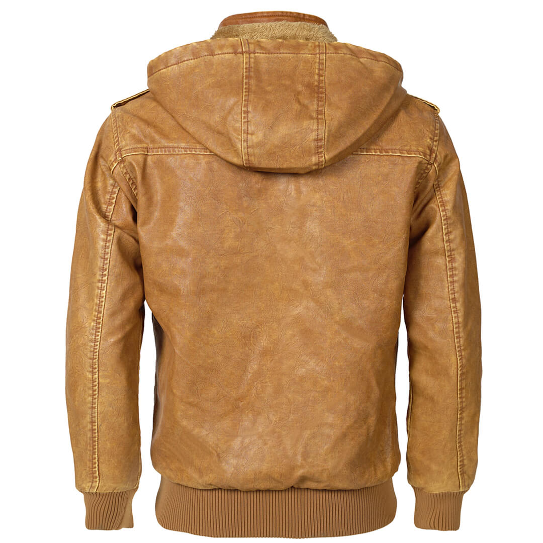 Lucien | Veste effet cuir à capuche