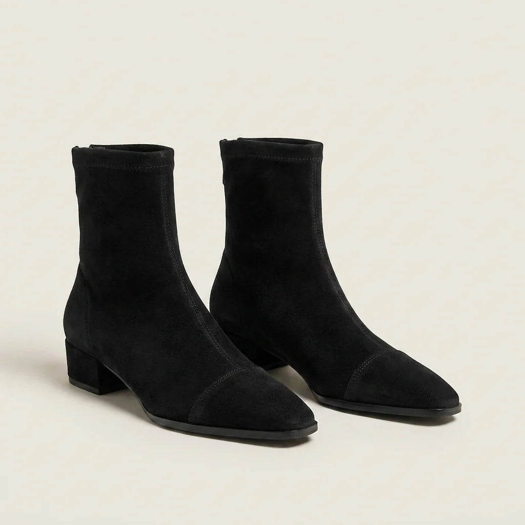 Clothilde | Bottines à bout pointu et talon bas