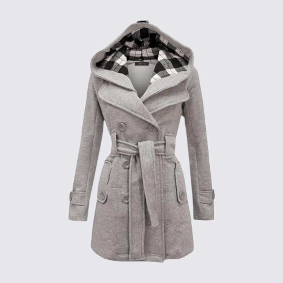 Armelle | Manteau ceinturé à capuche