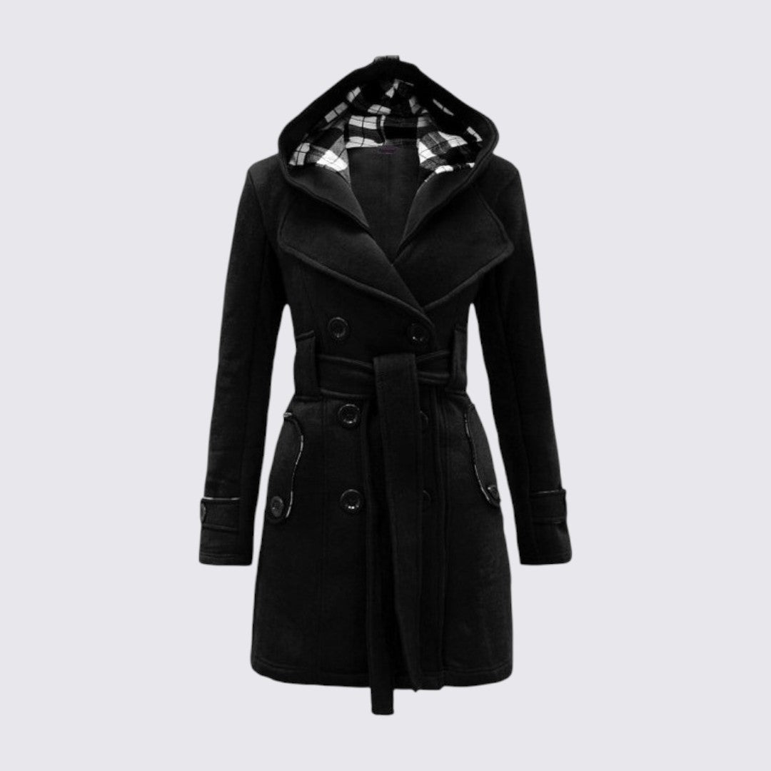 Armelle | Manteau ceinturé à capuche