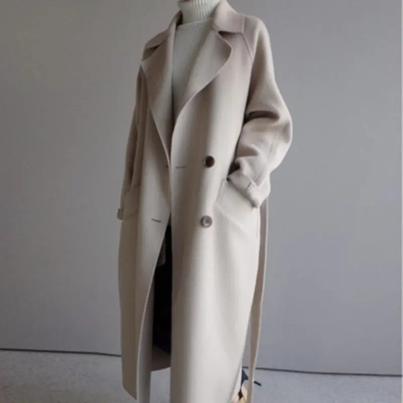 Alix | Manteau croisé en laine mélangée