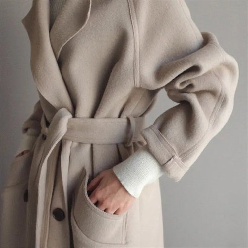 Alix | Manteau croisé en laine mélangée