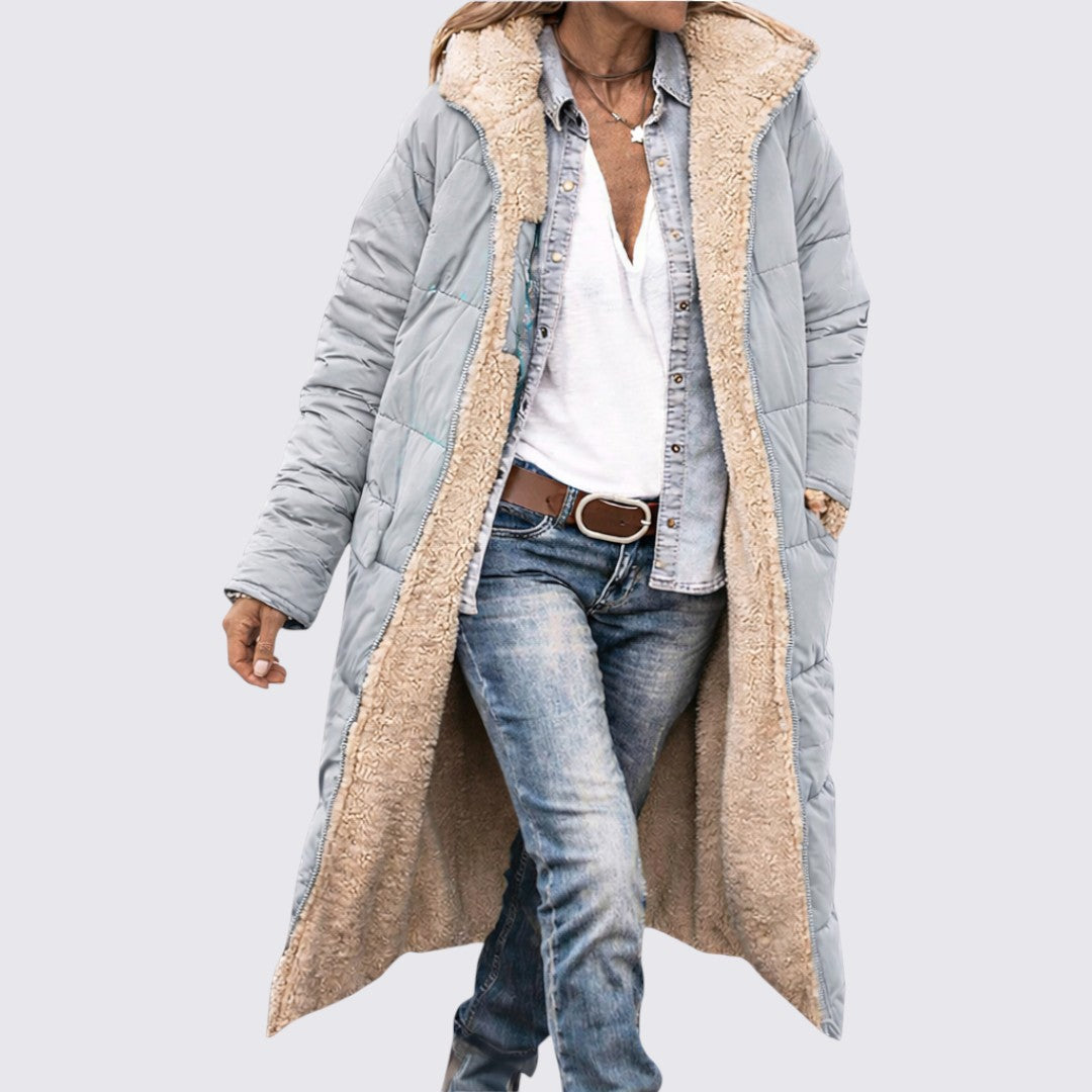 Angèle | Manteau matelassé doublé sherpa
