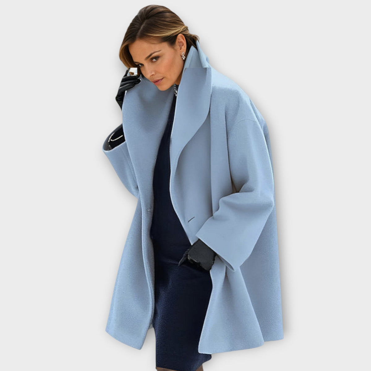 Aude | Manteau cocon à revers châle