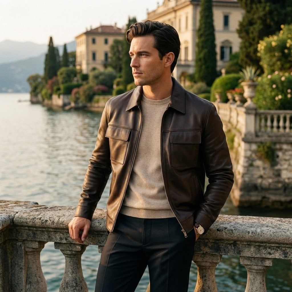 Balthazar | Harrington aspect cuir souple