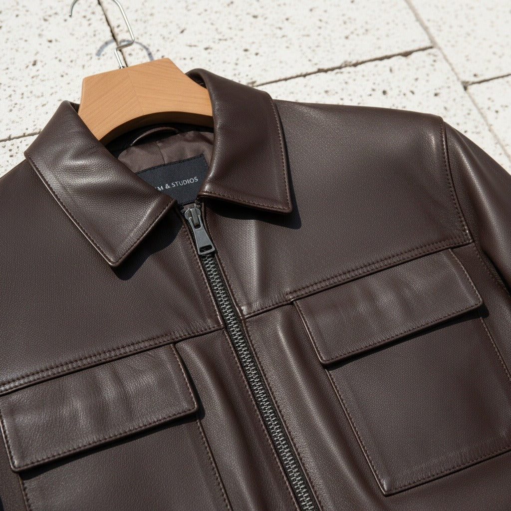 Balthazar | Harrington aspect cuir souple