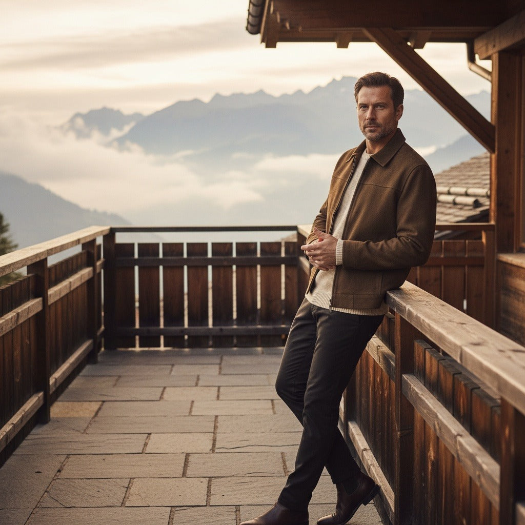 Boris | Veste Harrington aspect daim
