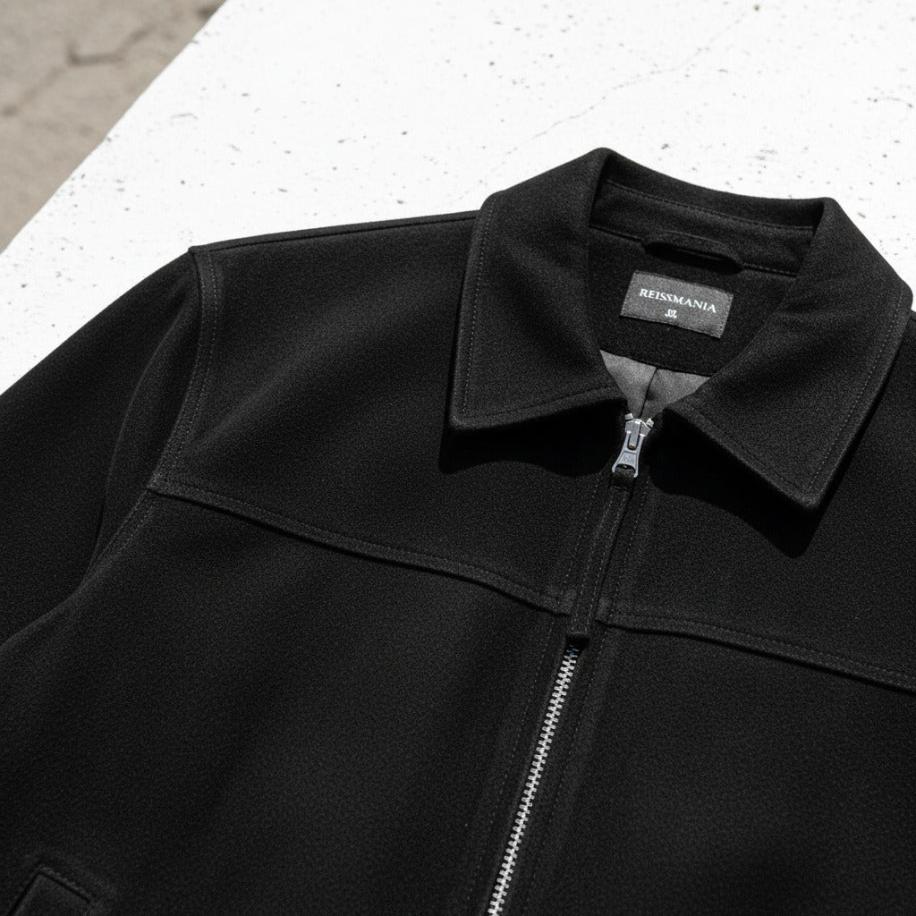 Brice | Harrington aspect daim col boutonné