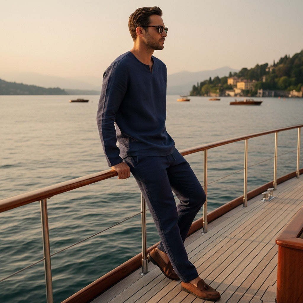 Léonard | Henley et pantalon en lin