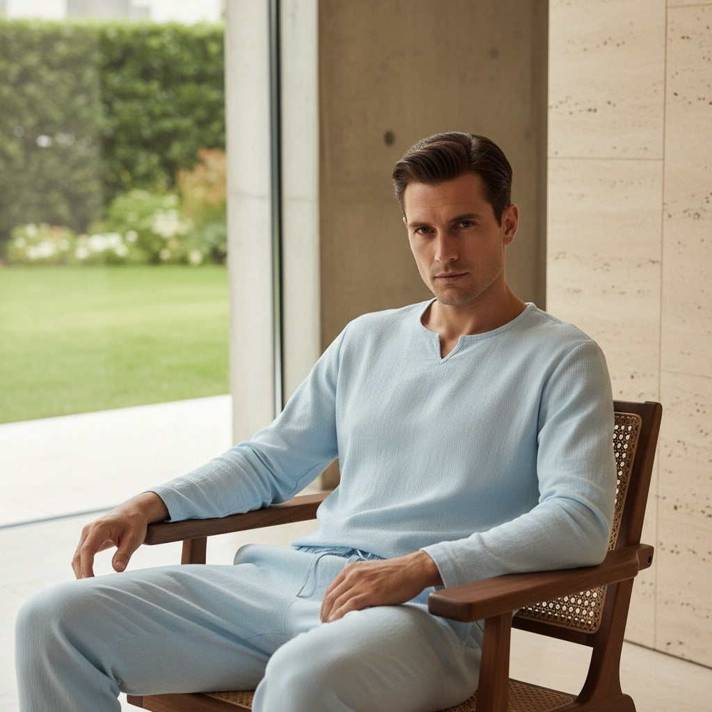 Léonard | Henley et pantalon en lin