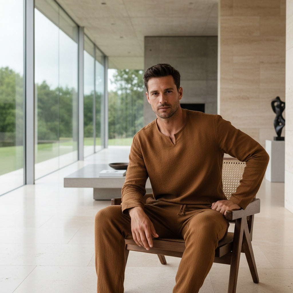 Léonard | Henley et pantalon en lin