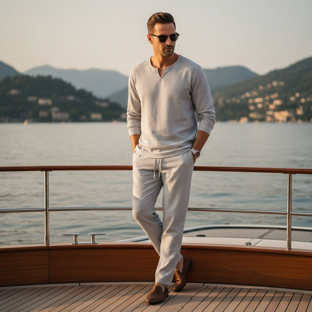 Léonard | Henley et pantalon en lin