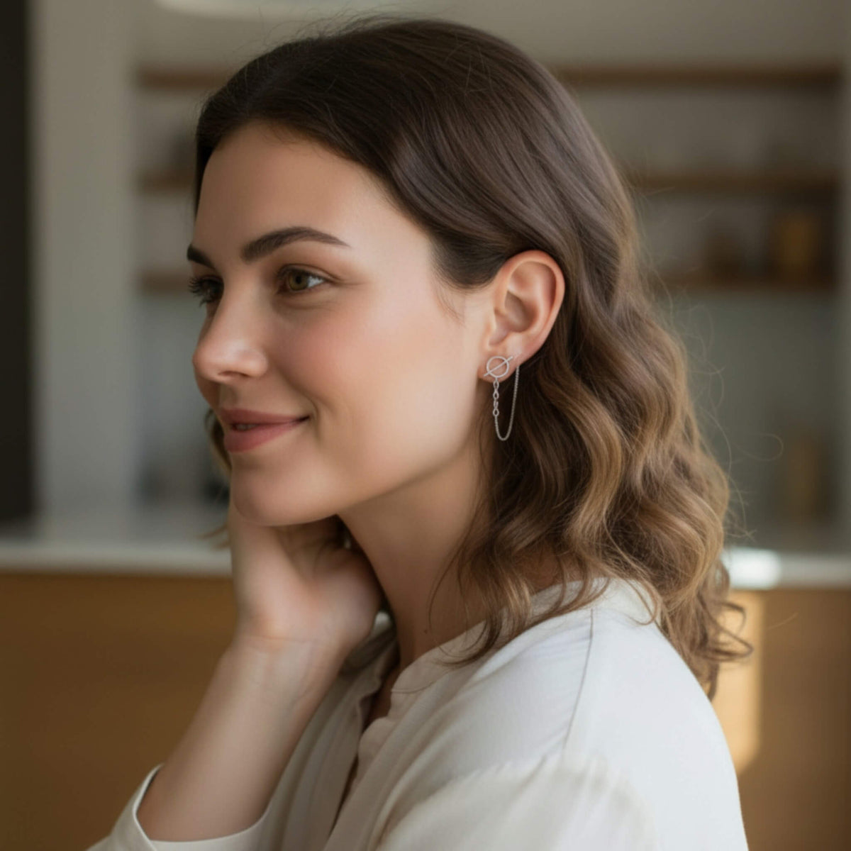 Yolaine | Pendantes cercle et barrette
