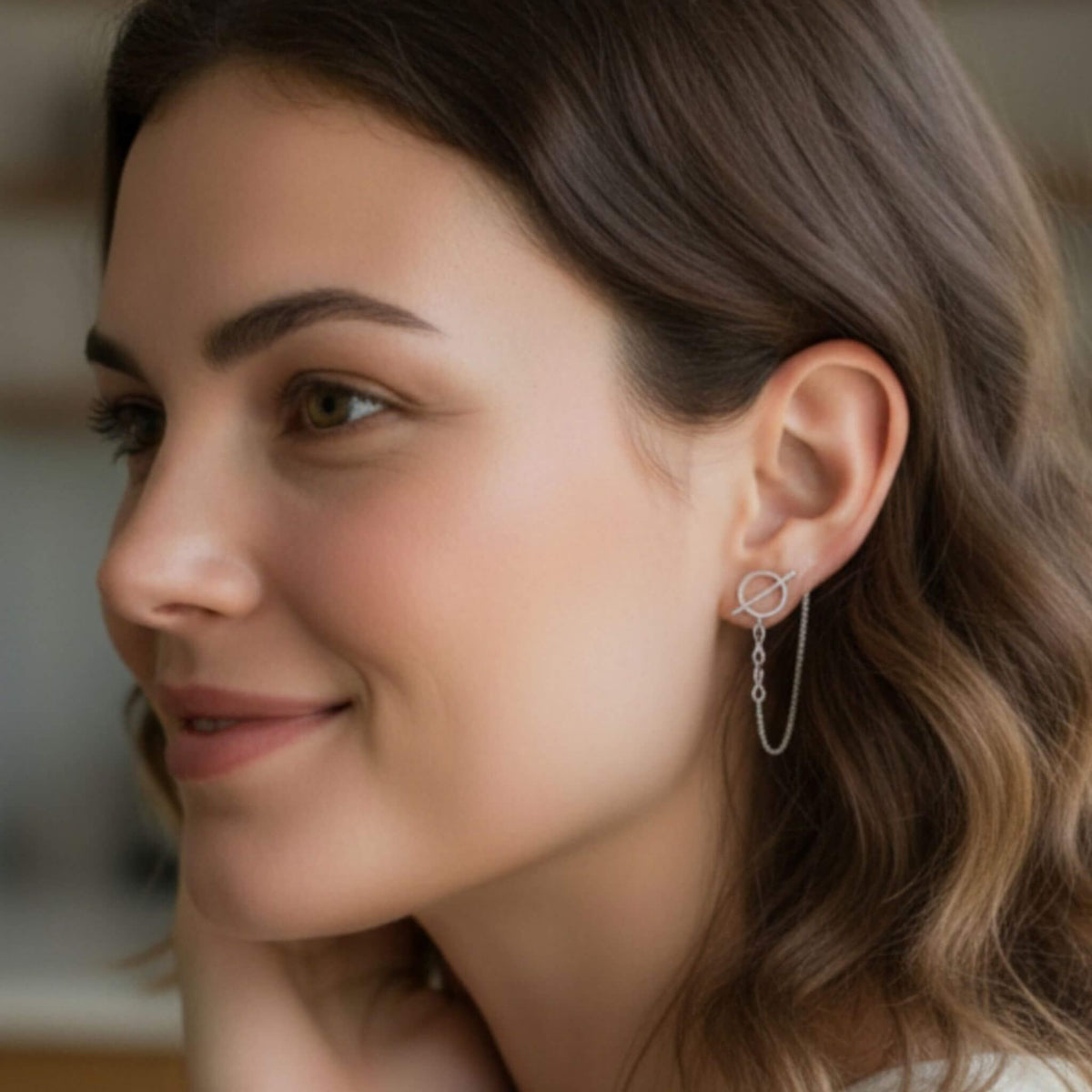 Yolaine | Pendantes cercle et barrette