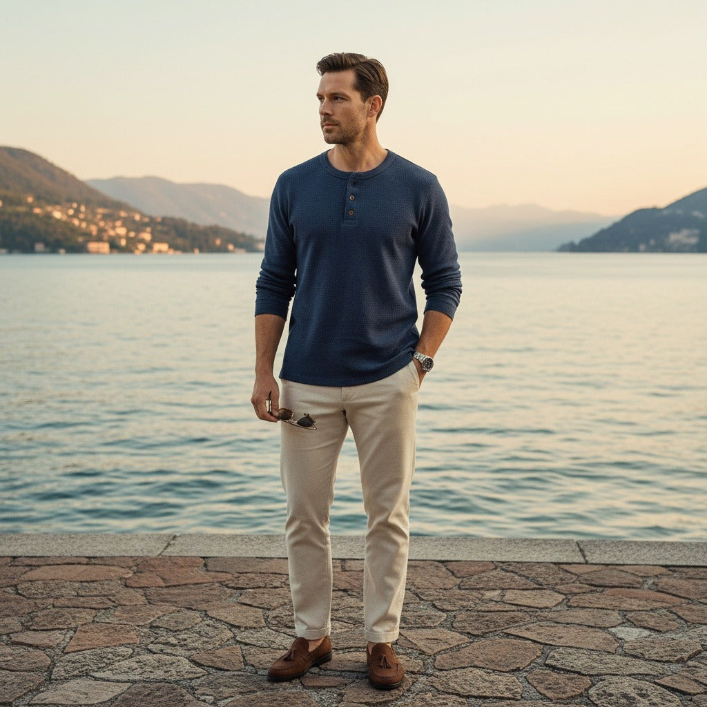 Geoffroy | Henley en coton lavé