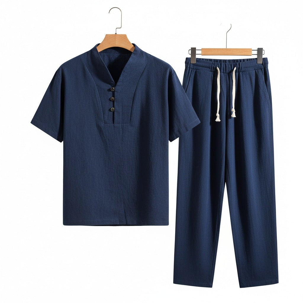 Léandre | Chemise col montant et pantalon
