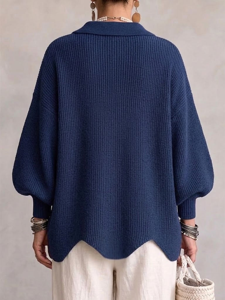 Isadora | Cardigan oversize à col et gros boutons