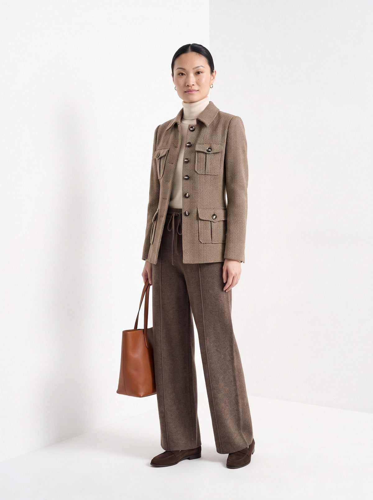 Bettina | Veste à chevrons quatre poches
