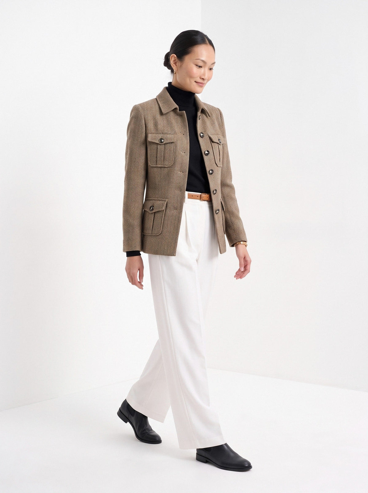 Bettina | Veste à chevrons quatre poches