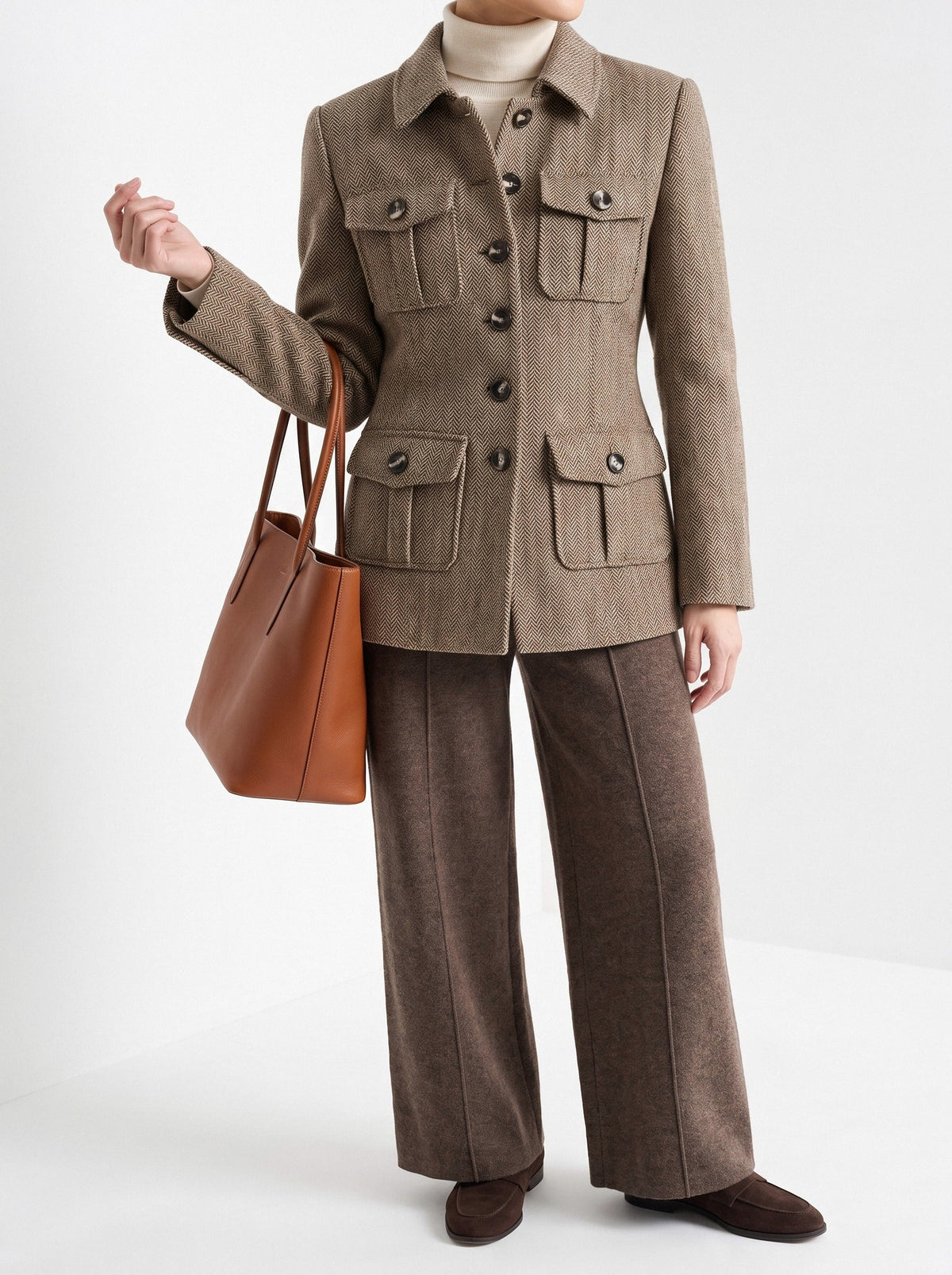 Bettina | Veste à chevrons quatre poches