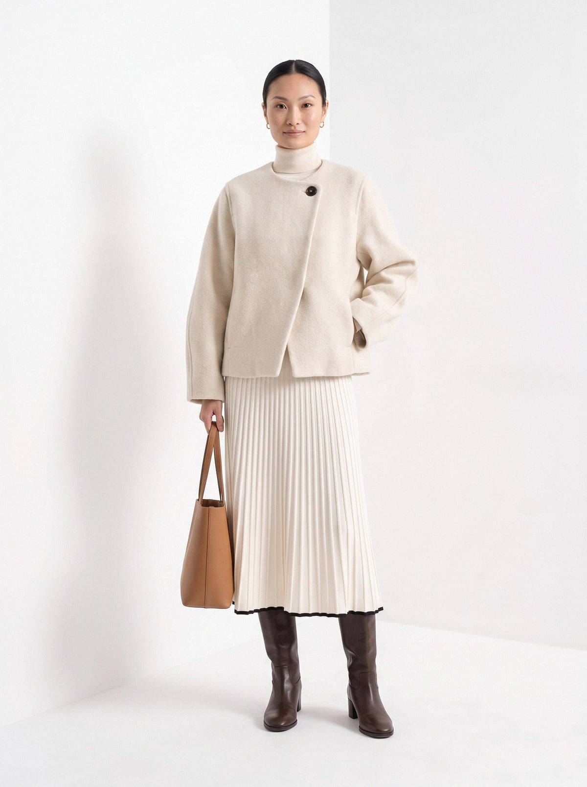 Bénédicte | Veste courte sans col
