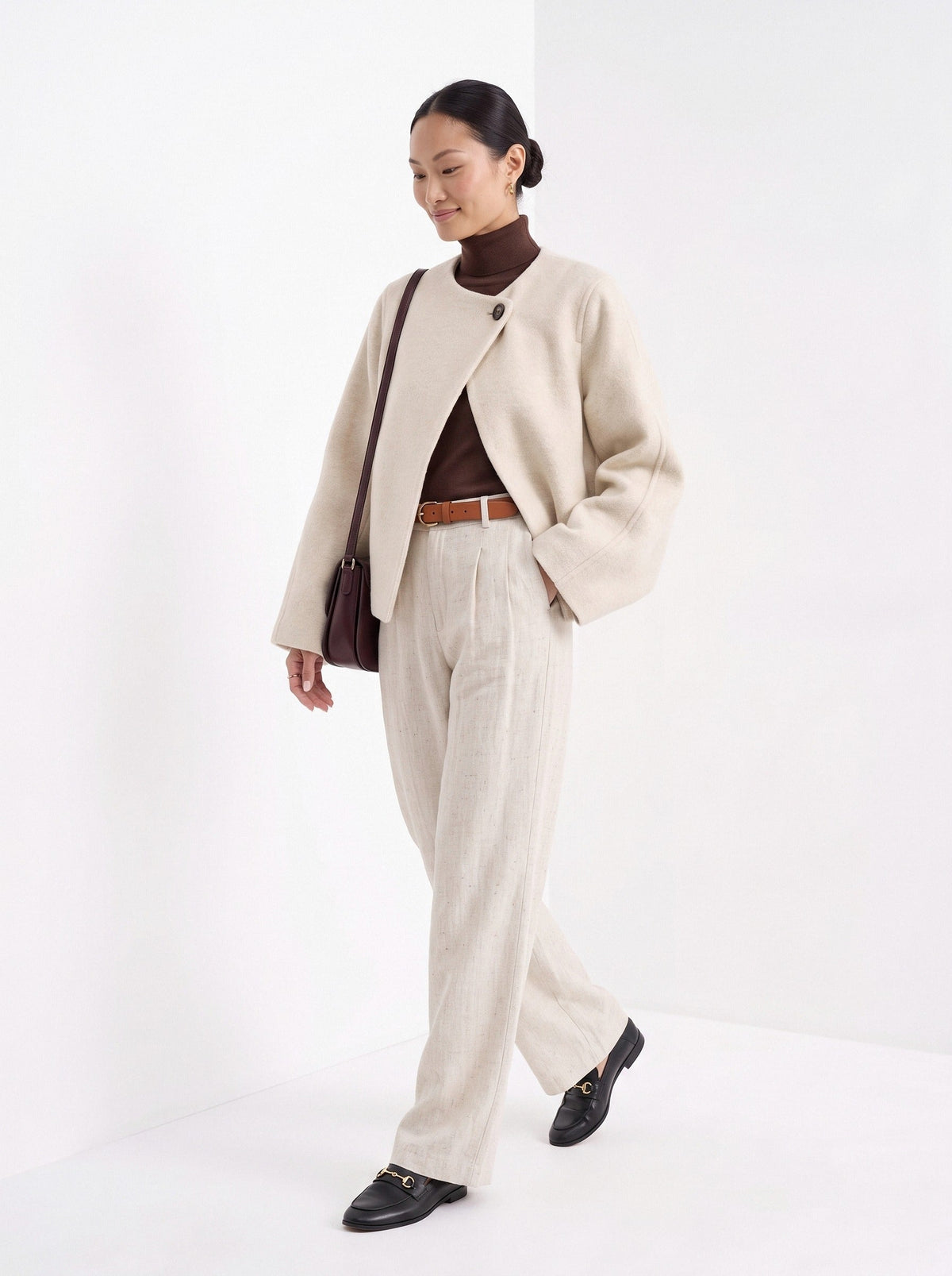 Bénédicte | Veste courte sans col