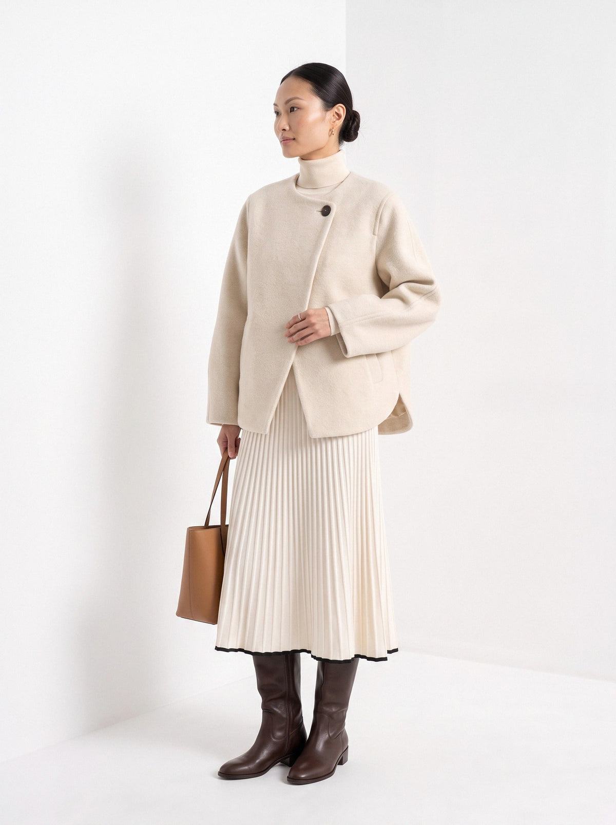 Bénédicte | Veste courte sans col