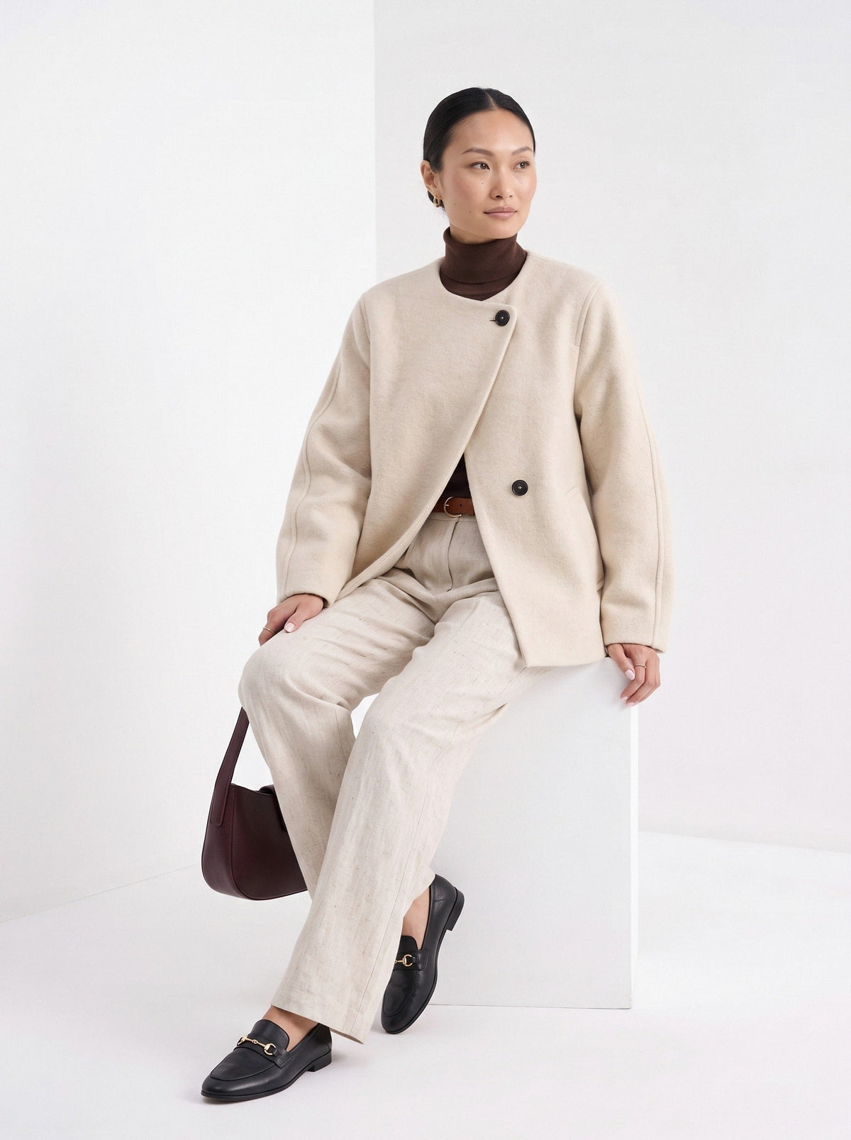 Bénédicte | Veste courte sans col