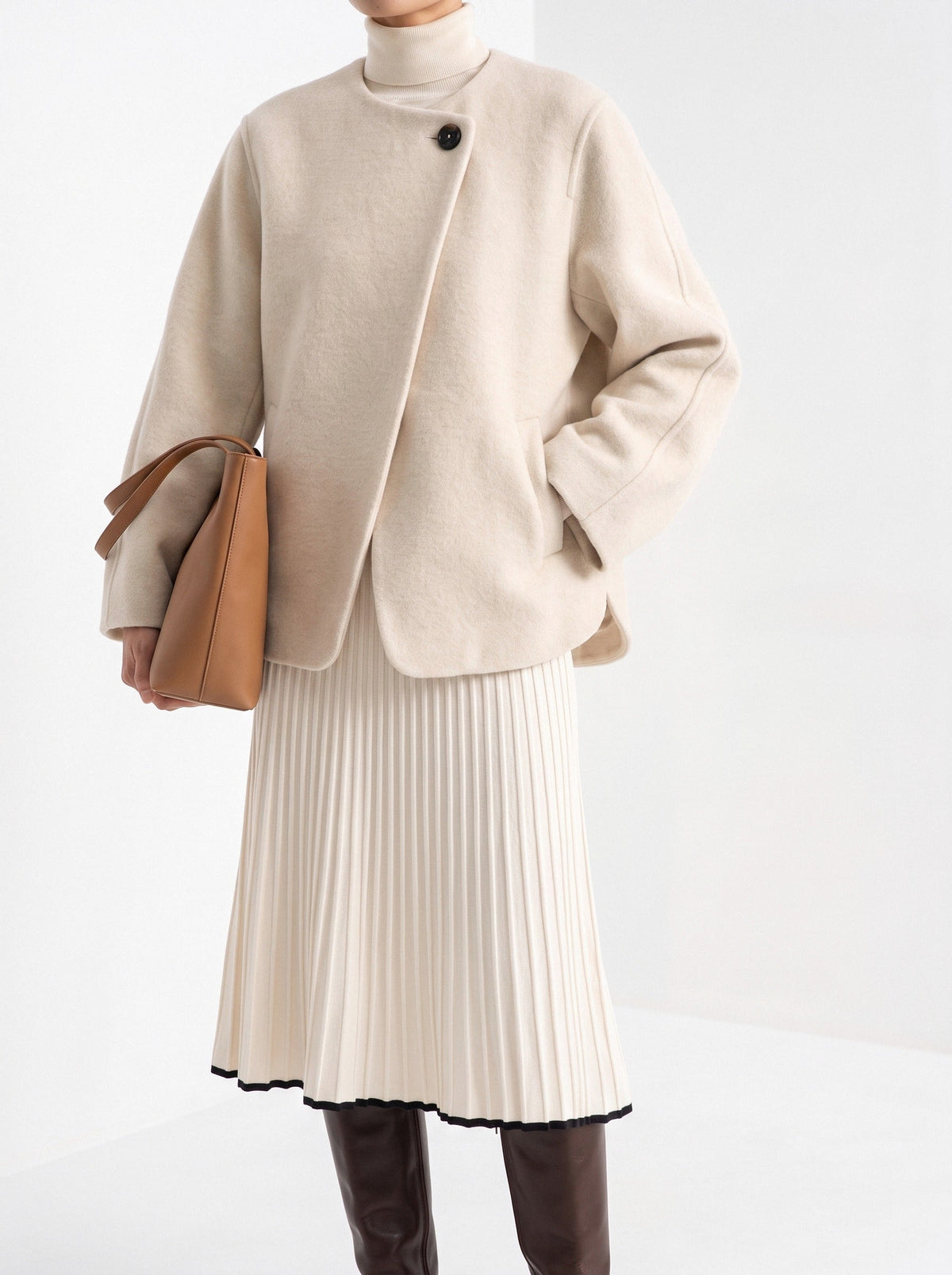 Bénédicte | Veste courte sans col